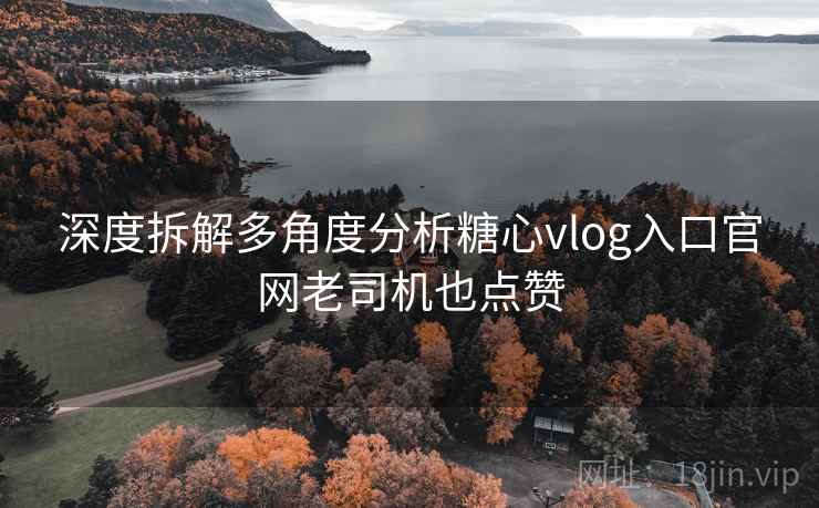深度拆解多角度分析糖心vlog入口官网老司机也点赞