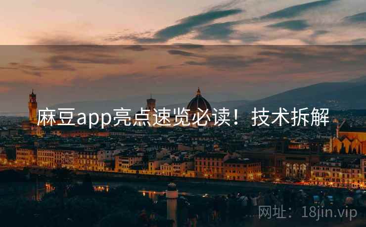 麻豆app亮点速览必读！技术拆解