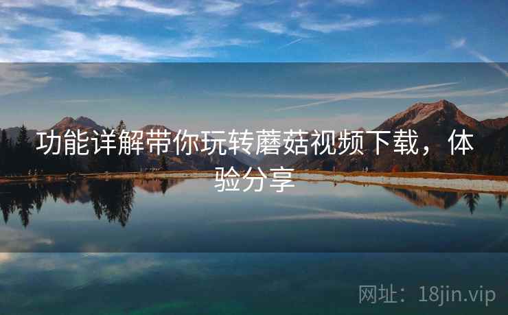 功能详解带你玩转蘑菇视频下载，体验分享